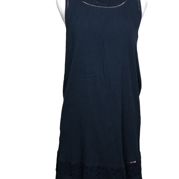 Superdry Dresses & Skirts - SuperDry Sleeveless Ribbed Lace Midi Dress, Size Small Blue